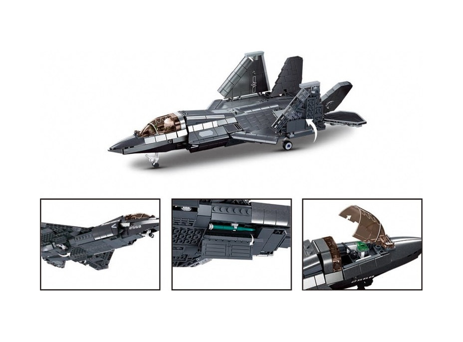 Sluban Stealth Aircraft Metal, verze s kovovým povlakem J-35S M38-B1186