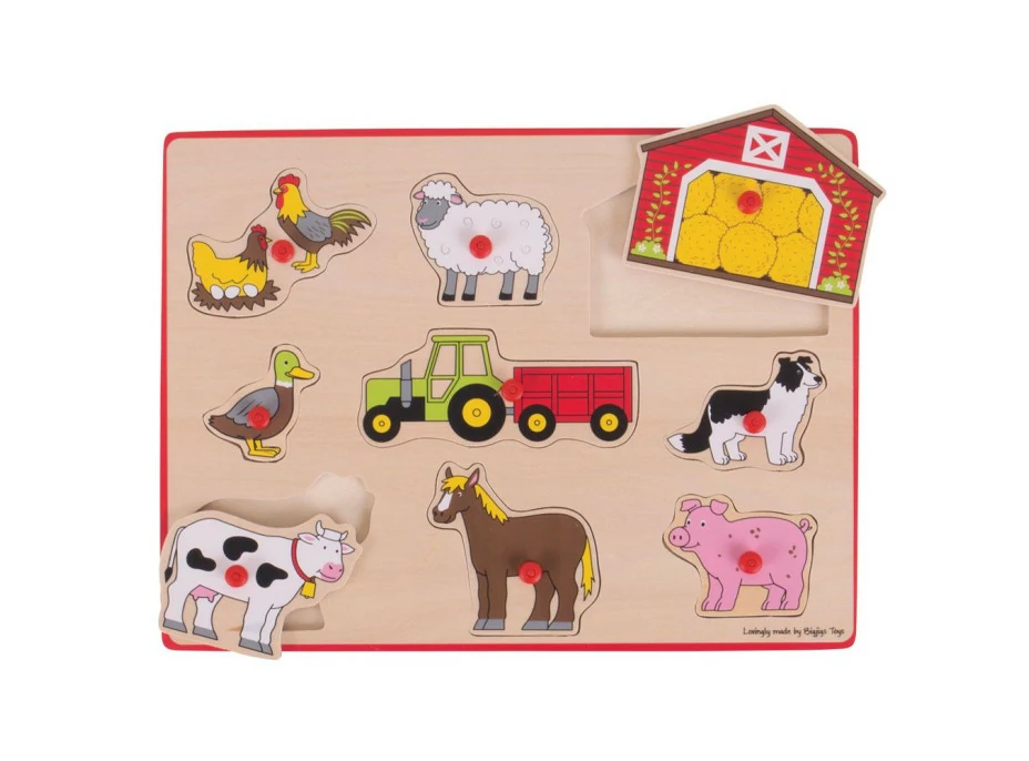Bigjigs Toys Vkládací puzzle Farmářský statek