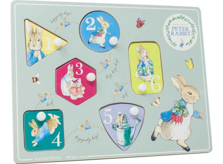 Rainbow Vkládací puzzle počítání králíčka Petra