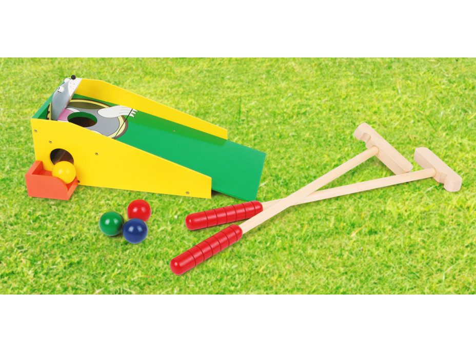 small foot Bláznivý minigolf Krtek otevřená pusa