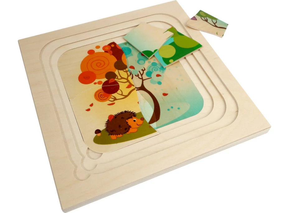 Hess Dřevěné puzzle roční období