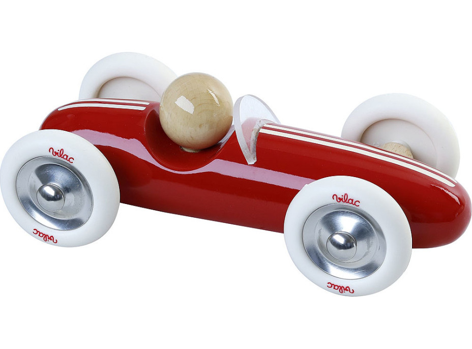 Vilac Dřevěné auto velké Grand prix vintage červené