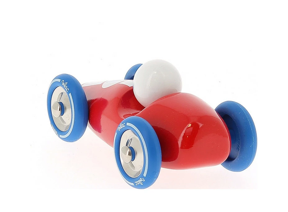 Vilac Závodní auto GM červené s modrými koly