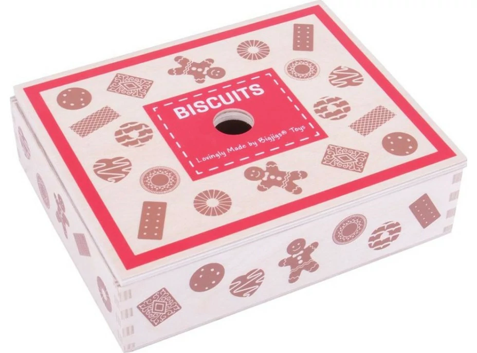 Bigjigs Toys Box s dřevěnými sušenkami