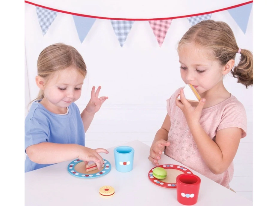 Bigjigs Toys Set svačinka s puntíky