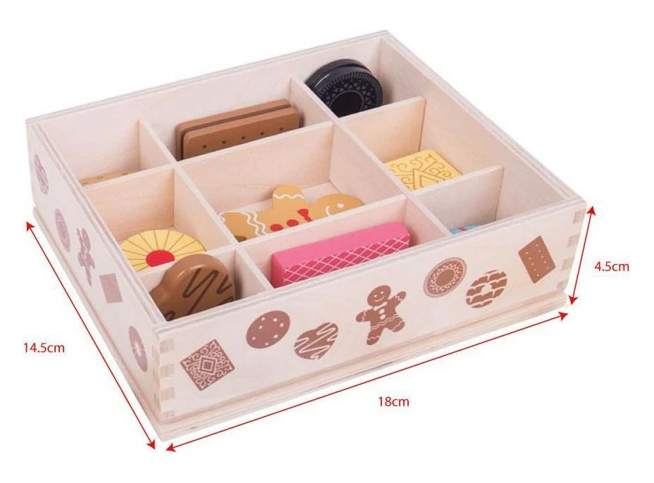 Bigjigs Toys Box s dřevěnými sušenkami