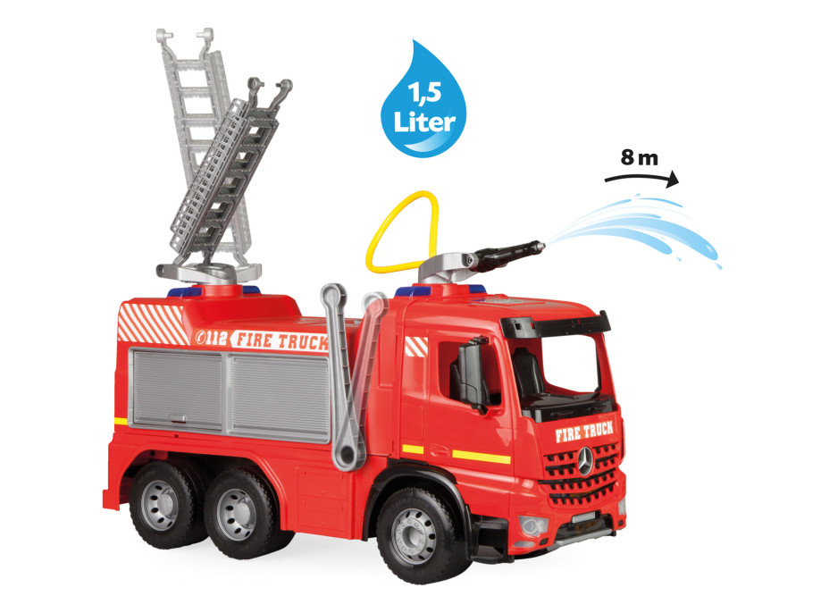 Lena MAXI Mercedes hasičské auto Arocs, ozdobný karton