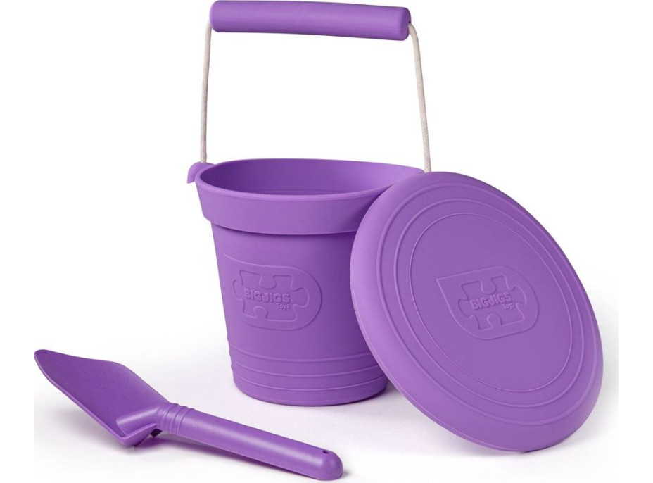 Bigjigs Toys Plážový kyblíček fialový