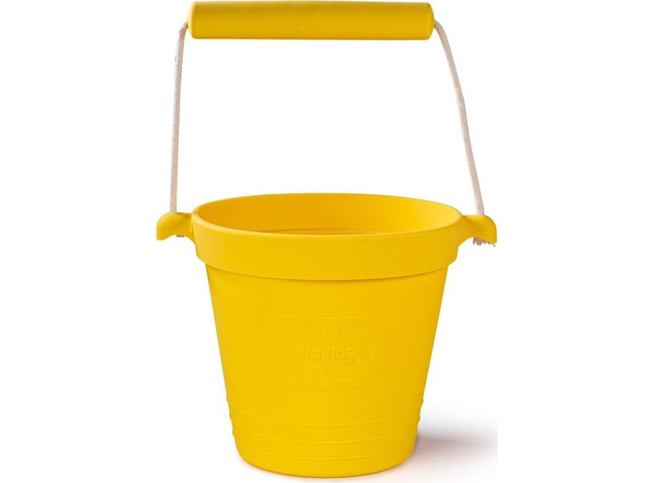 Bigjigs Toys Plážový kyblíček žlutý
