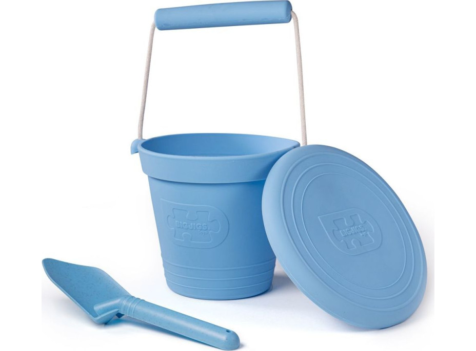 Bigjigs Toys Plážový kyblíček světle modrý