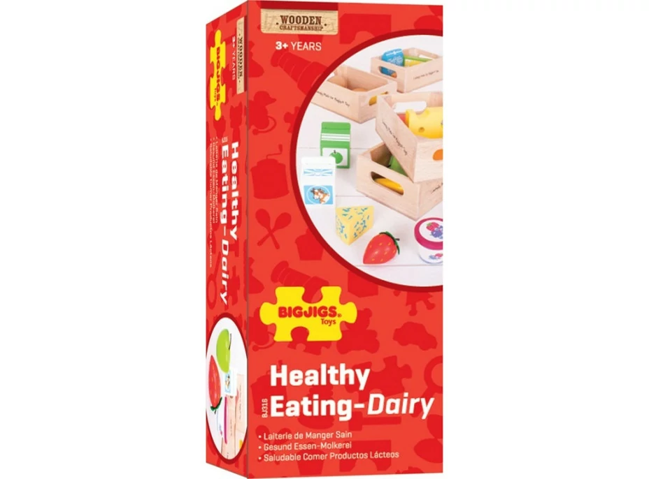Bigjigs Toys set zdravých potravin ve čtyřech krabičkách 2