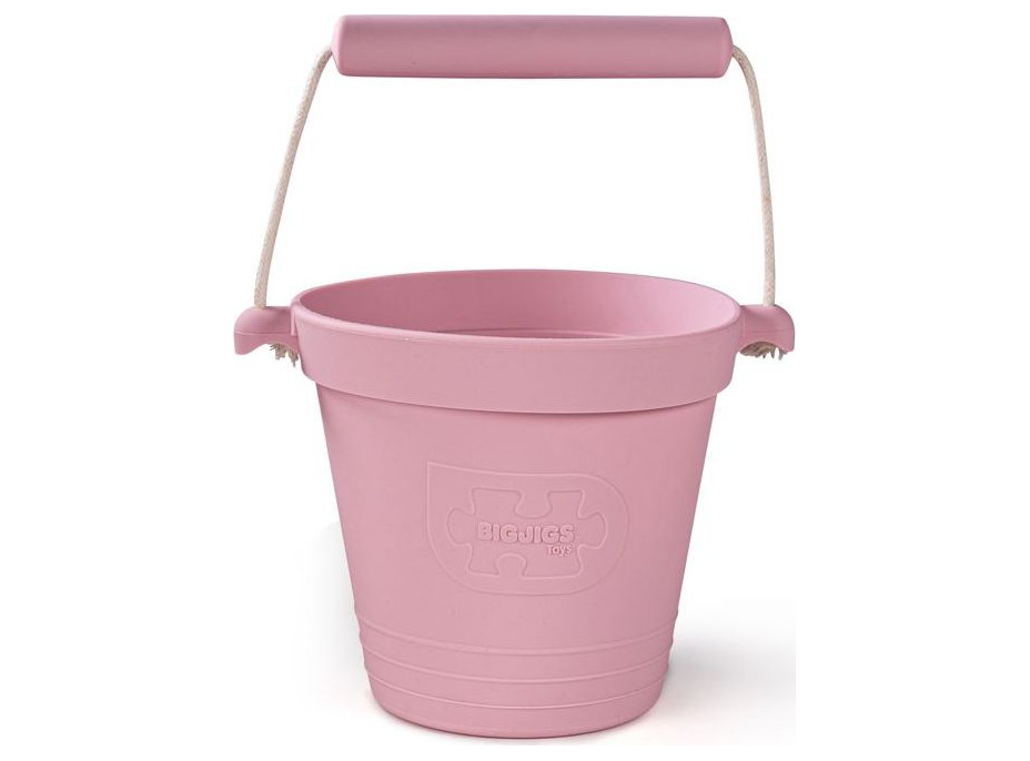 Bigjigs Toys Plážový kyblíček světle růžový