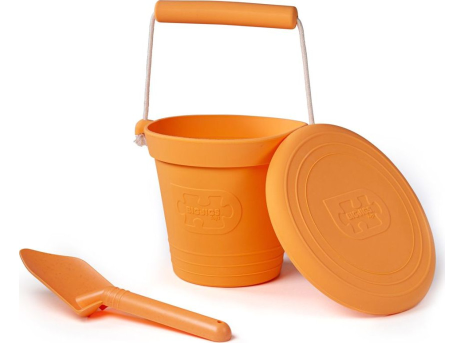 Bigjigs Toys Plážový kyblíček oranžový