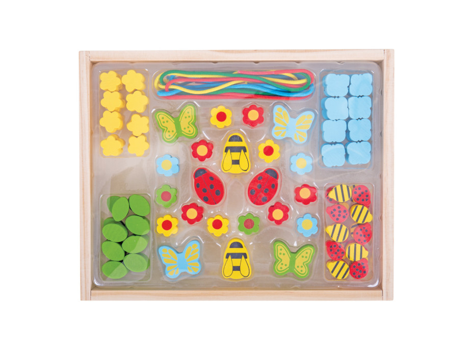 Bigjigs Toys Navlékací korálky Louka