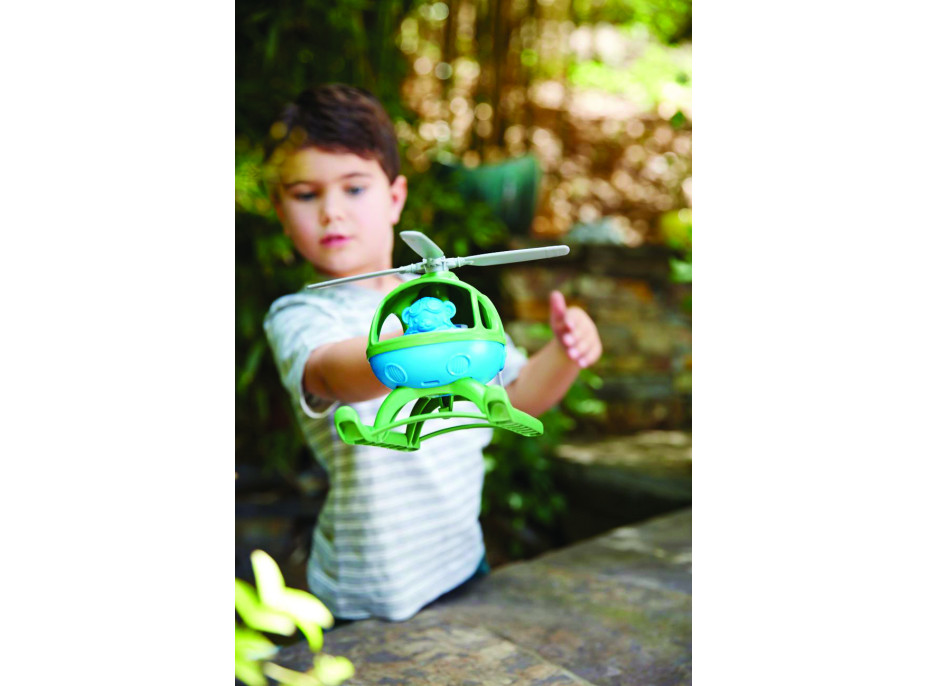Green Toys Vrtulník zelený