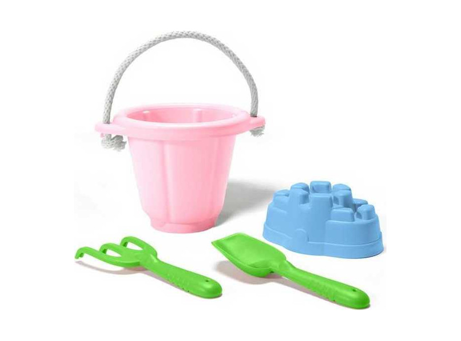Green Toys Růžový set na písek