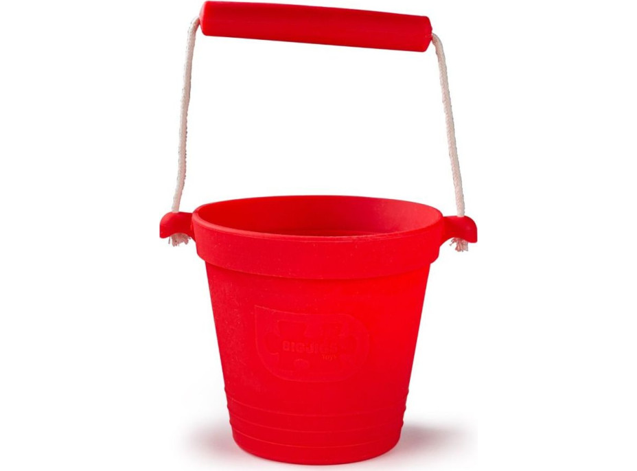 Bigjigs Toys Plážový kyblíček červený