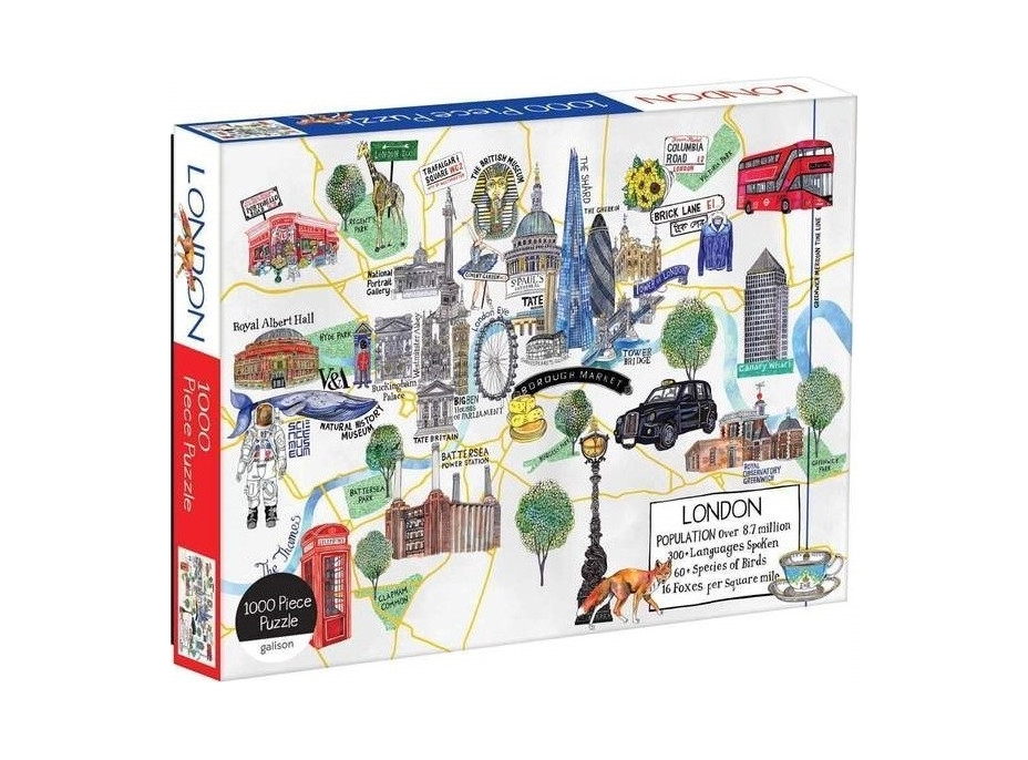 Galison Puzzle mapa Londýna 1000 dílků