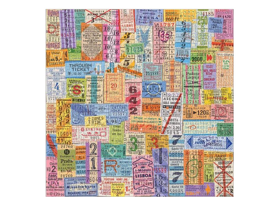 Galison Puzzle Cestovní lístky vintage 500 dílků