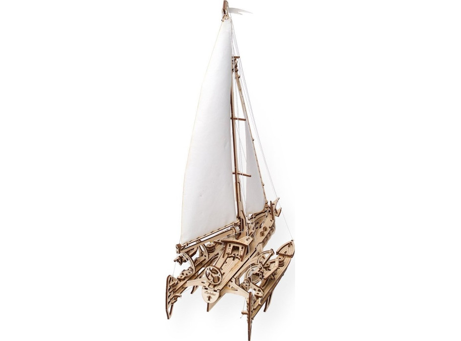 Ugears 3D dřevěné mechanické puzzle Plachetnice Merihobus (trimarán)