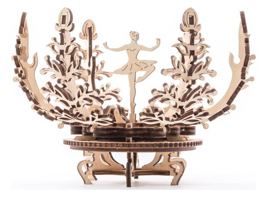 Ugears 3D dřevěné mechanické puzzle Květina
