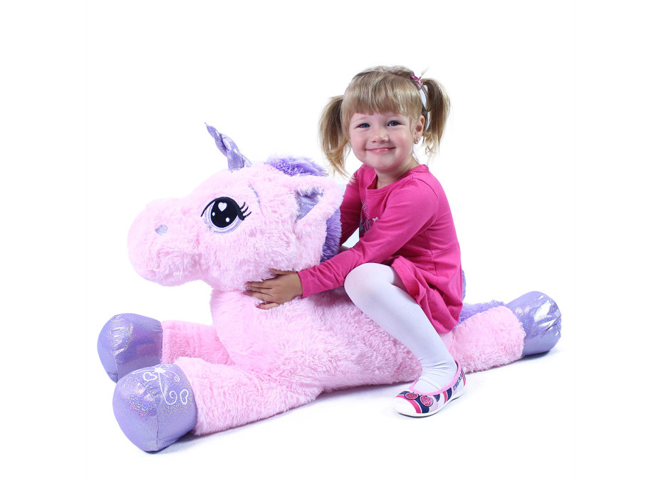 Rappa Velký plyšový růžový jednorožec Poki 85 cm
