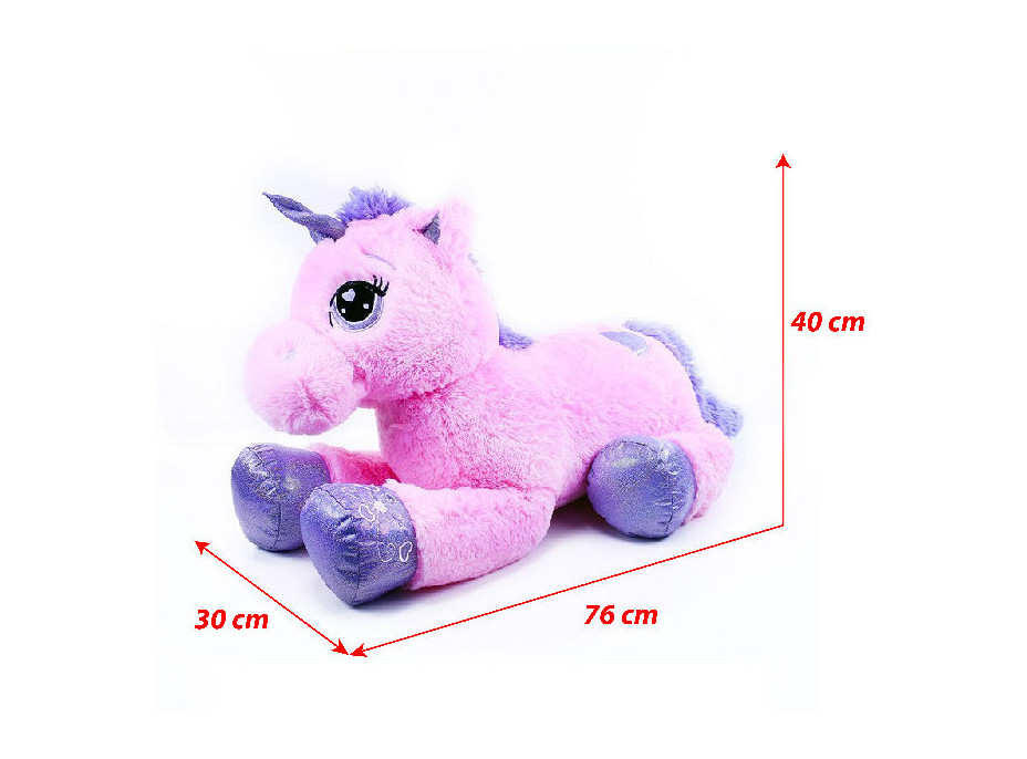 Rappa Velký plyšový růžový jednorožec Poki 85 cm