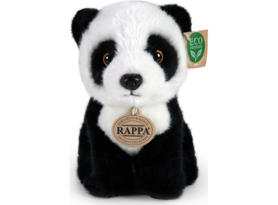 Rappa Plyšová panda sedící 18 cm ECO-FRIENDLY