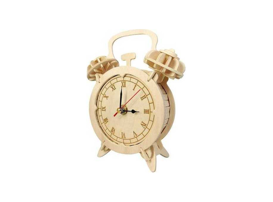 Woodcraft Dřevěné 3D puzzle budík