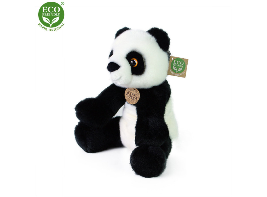 Rappa Plyšová panda sedící 27 cm ECO-FRIENDLY