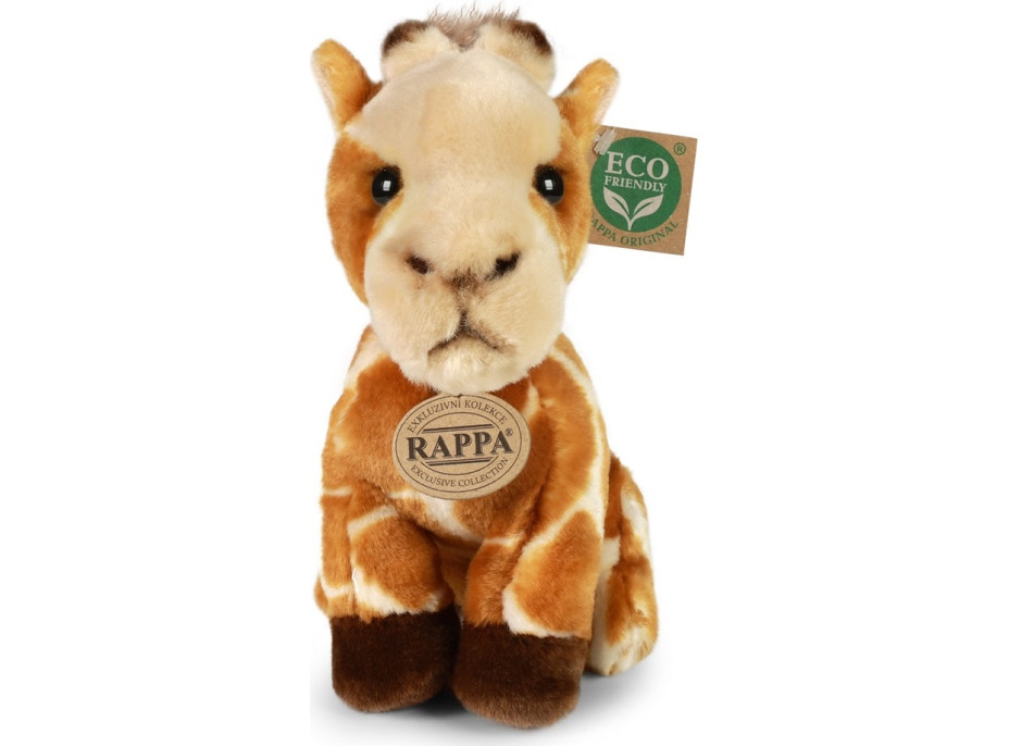 Rappa Plyšová žirafa sedící 18 cm ECO-FRIENDLY