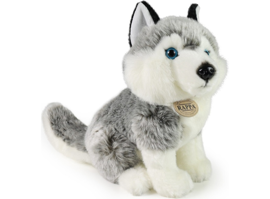 Rappa Plyšový pes Husky sedící 30 cm ECO-FRIENDLY