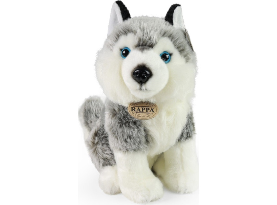 Rappa Plyšový pes Husky sedící 30 cm ECO-FRIENDLY