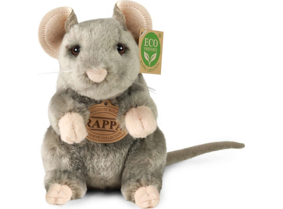 Rappa Plyšová myš sedící 16 cm ECO-FRIENDLY