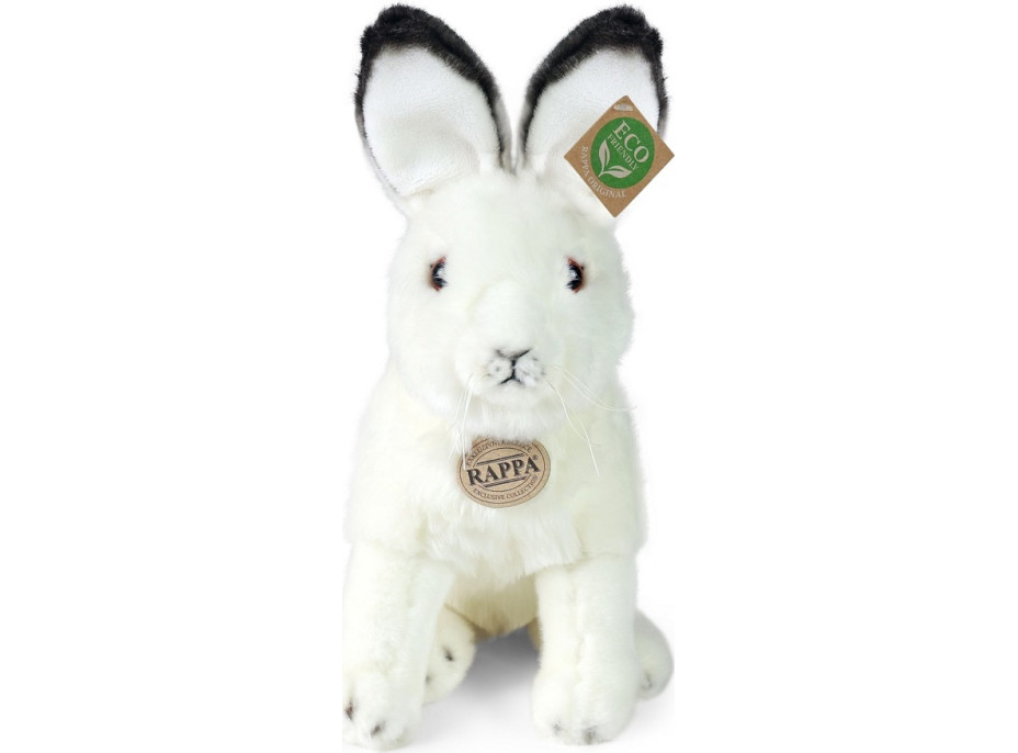 Rappa Plyšový zajíc polární sedící 30 cm ECO-FRIENDLY