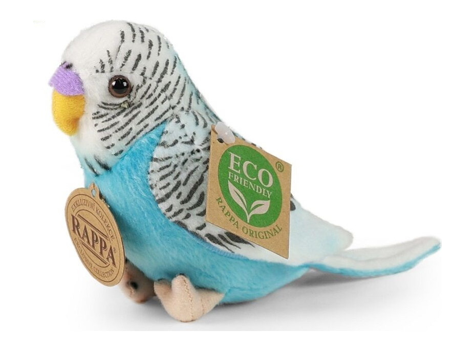 Rappa Plyšová andulka se zvukem 11 cm 2 druhy ECO-FRIENDLY