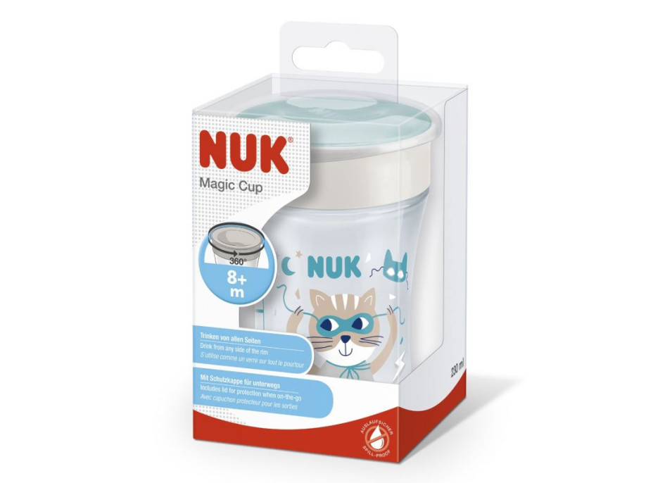 NUK hrnek Magic Cup s víčkem 230ml