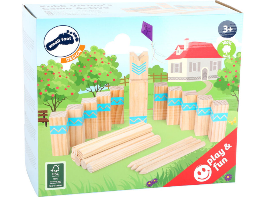 Small Foot Vikingské kostky Kubb - poškozený obal
