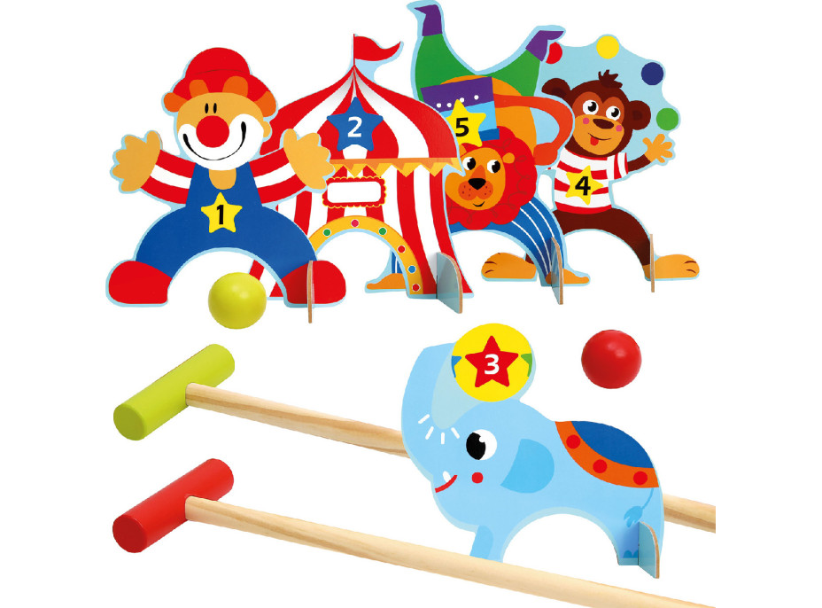 Bino Dětská sada na kroket Cirkus