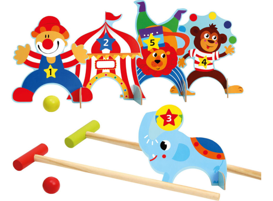 Bino Dětská sada na kroket Cirkus