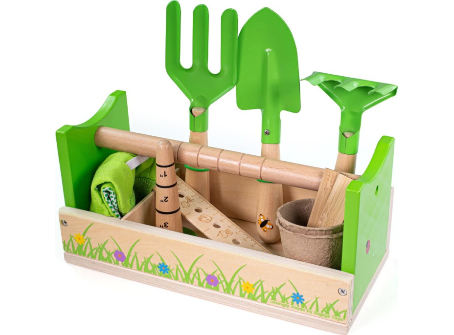 Bigjigs Toys Zahradnický set v přepravce