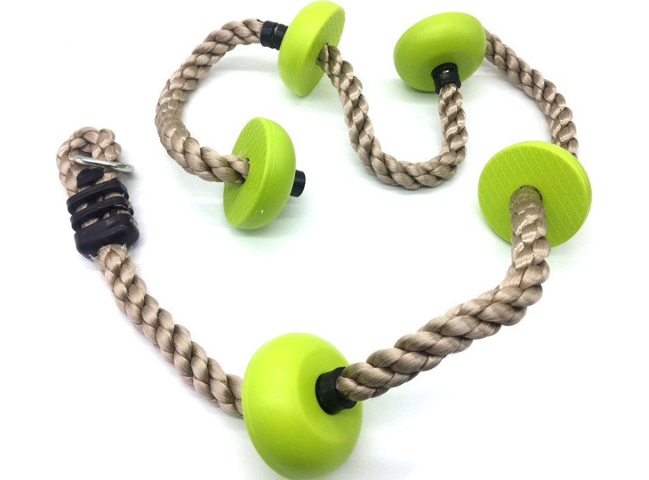 2Kids Toys Dětské šplhací lano s disky zelené