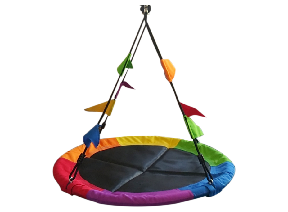 2Kids Toys Houpačka Čapí hnízdo s vlajkami barevné