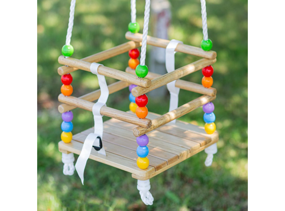 Bigjigs Toys Dřevěná korálková houpačka