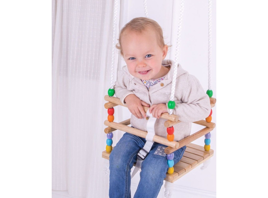 Bigjigs Toys Dřevěná korálková houpačka
