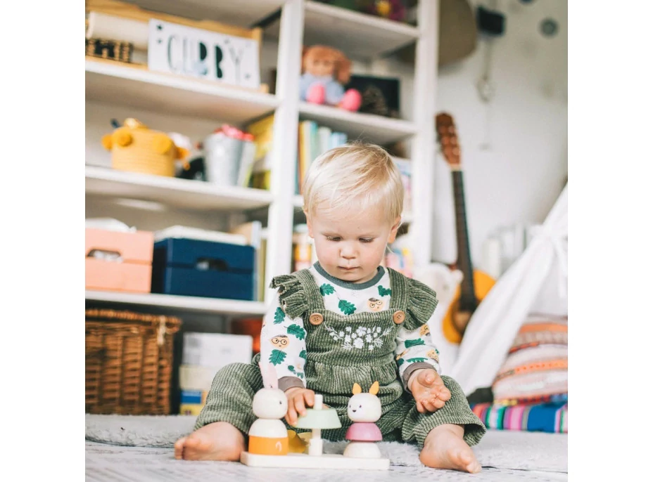 Bigjigs Baby Motorická nasazovací hračka liška a králíček