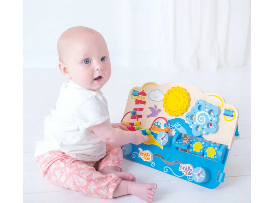 Bigjigs Baby Dřevěná motorická deska moře