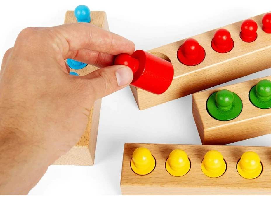 Bigjigs Toys Motorická vkládačka bloky 24 dílků