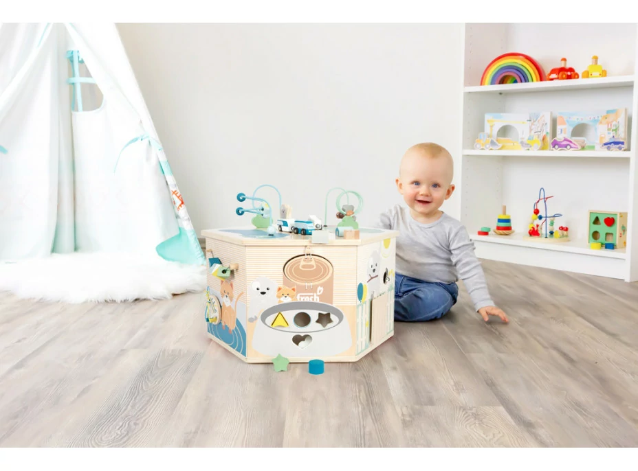 small foot Motorická interaktivní kostka Pets XXL