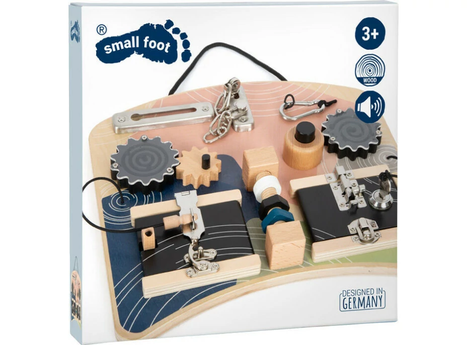 small foot Motorická deska se zámky a otáčivými prvky